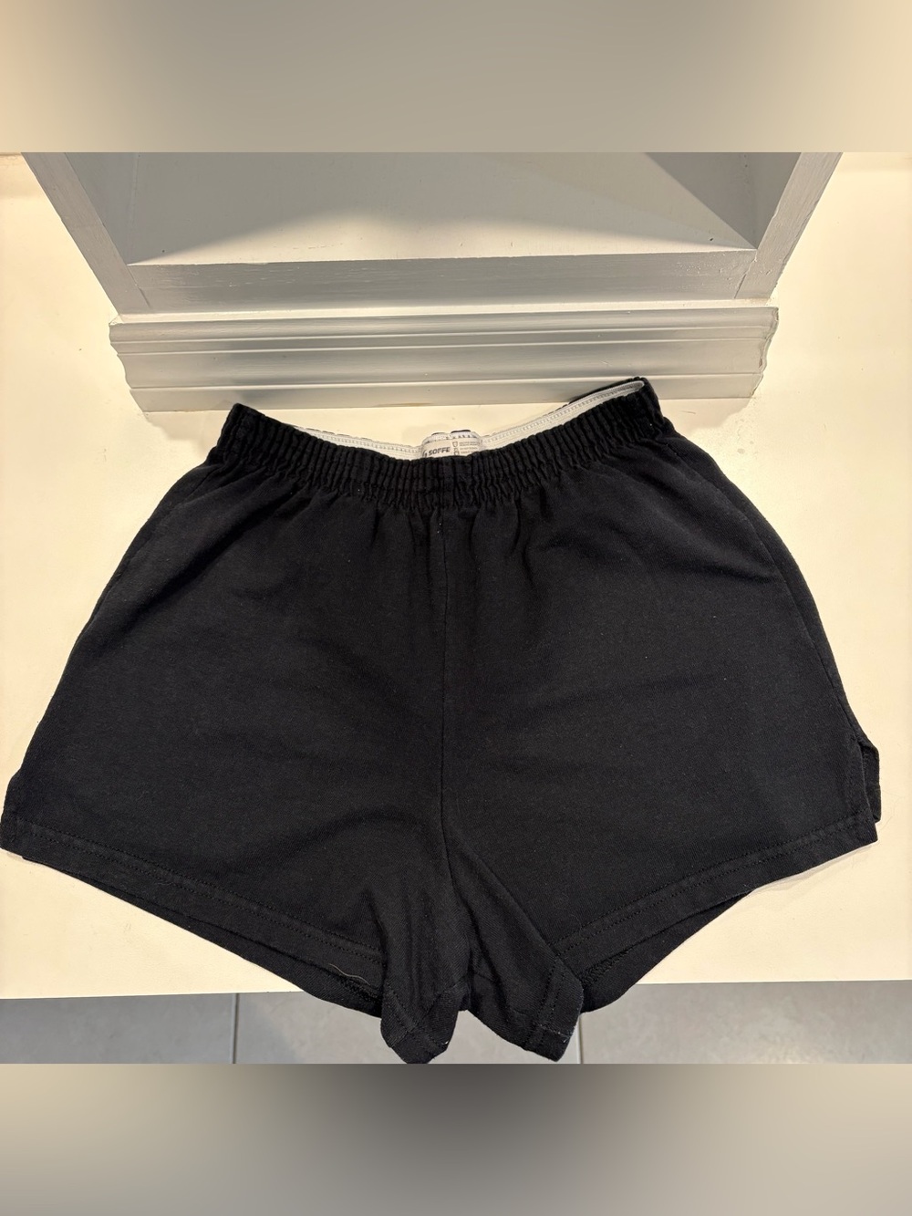 Soffe Junior Girls Classic Cheer Shorts Black Size S Cotton Blend Athletic.